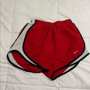 Nike red shorts size adult small